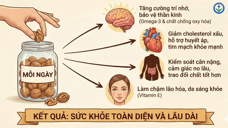 CHUYỆN GÌ SẼ XẢY RA KHI BẠN ĂN HẠT ÓC CHÓ MỖI NGÀY?