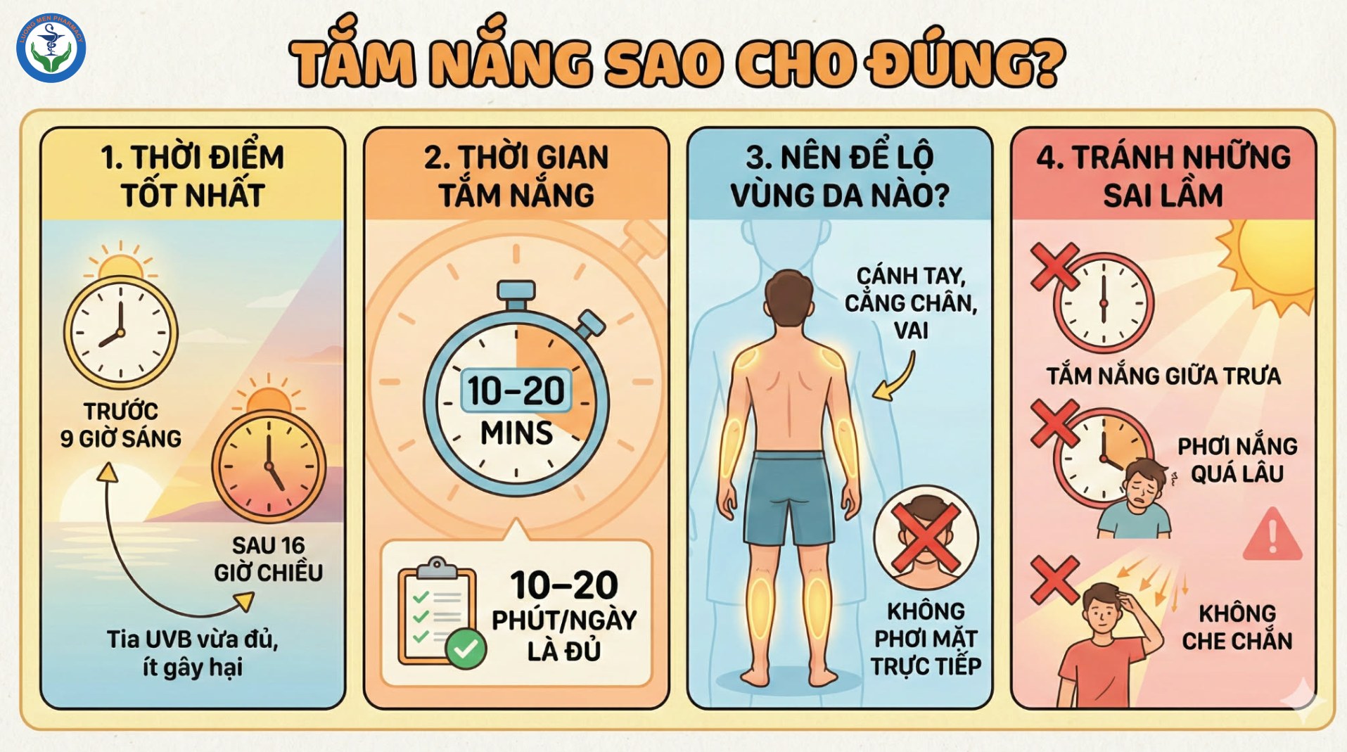 TẮM NẮNG CHUẨN KHOA HỌC: LÀM ĐÚNG ĐỂ KHỎE, LÀM SAI CÓ THỂ GÂY HẠI