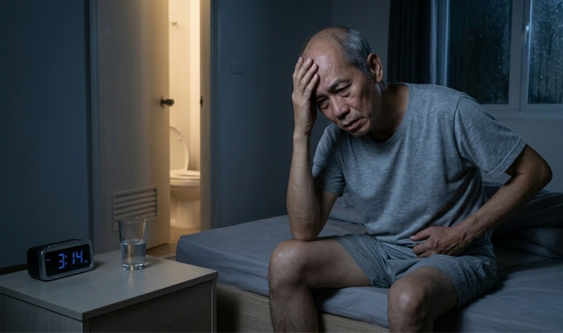 Uống nước sai thời điểm – Nguyên nhân gây tiểu đêm và mất ngủ ở người cao tuổi