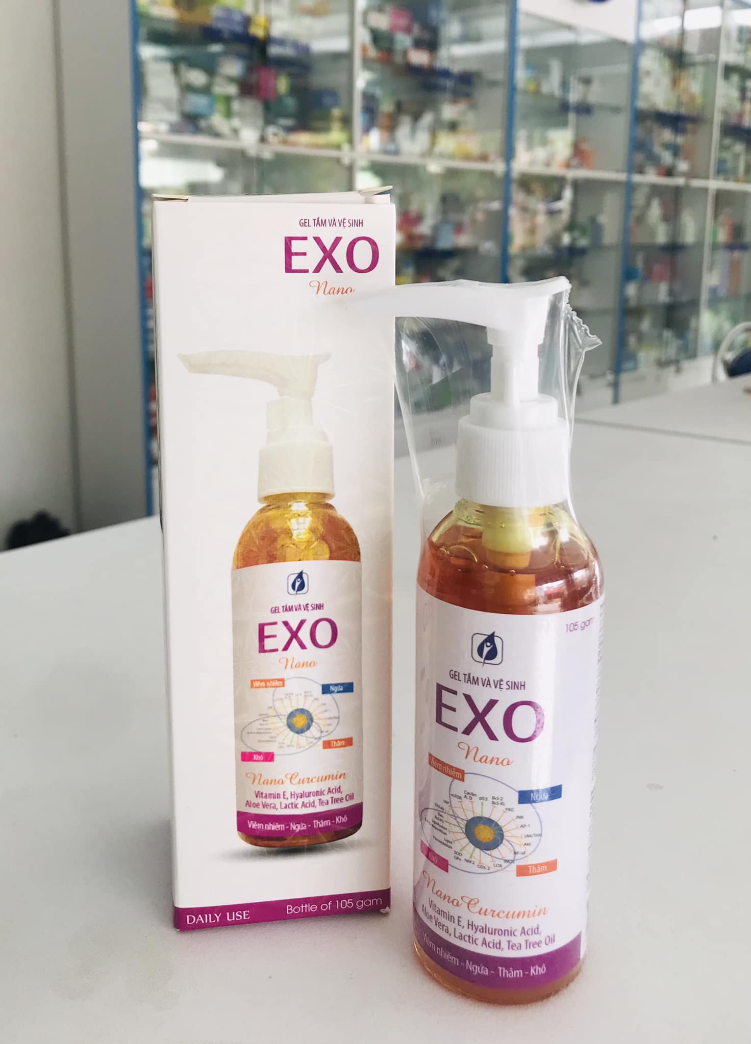 Gel tắm và vệ sinh EXO Nano (chai 105g)