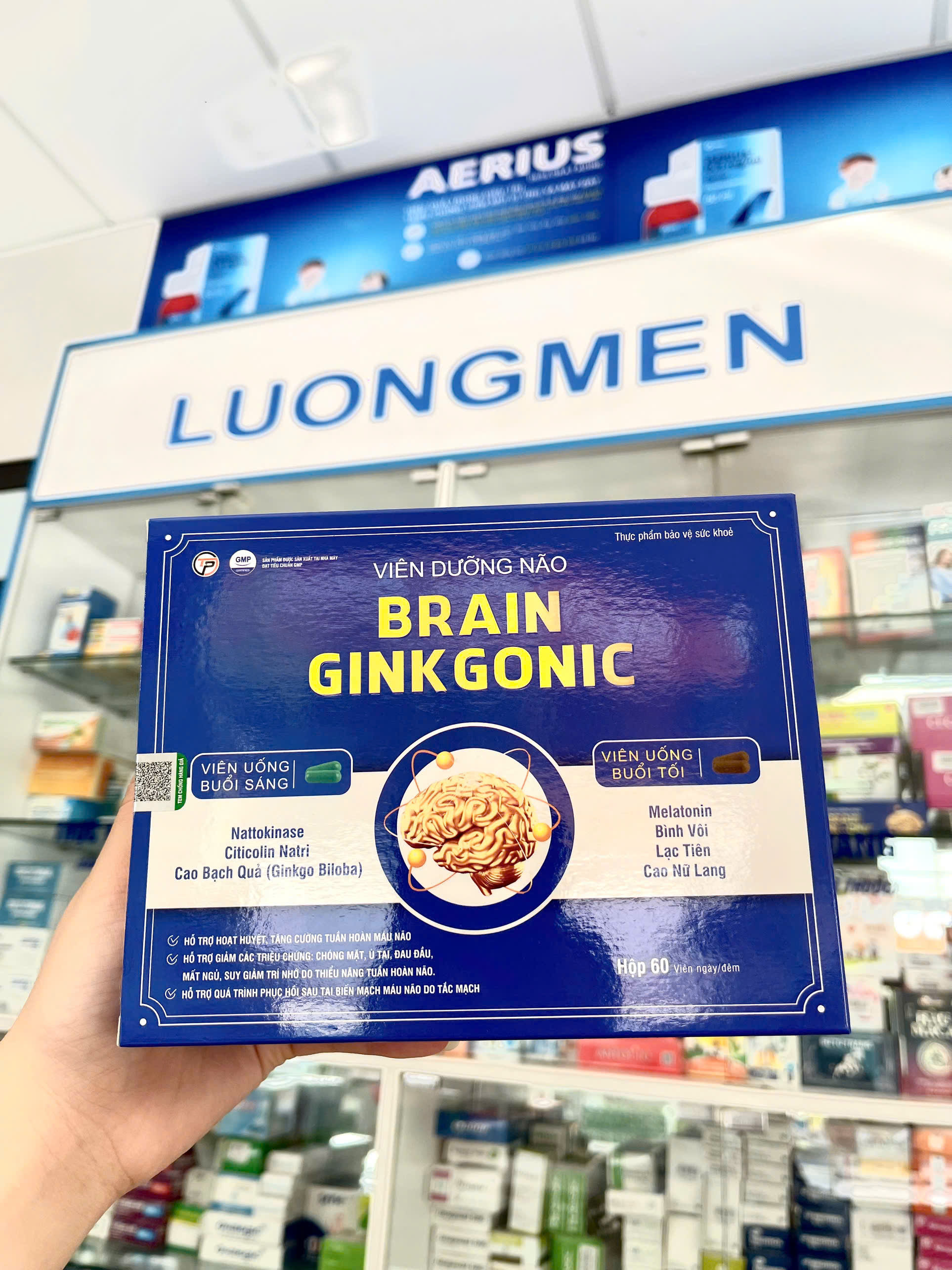 Viên Dưỡng Não Brain Ginkgonic - Hoạt huyết, tăng cường tuần hoàn máu não