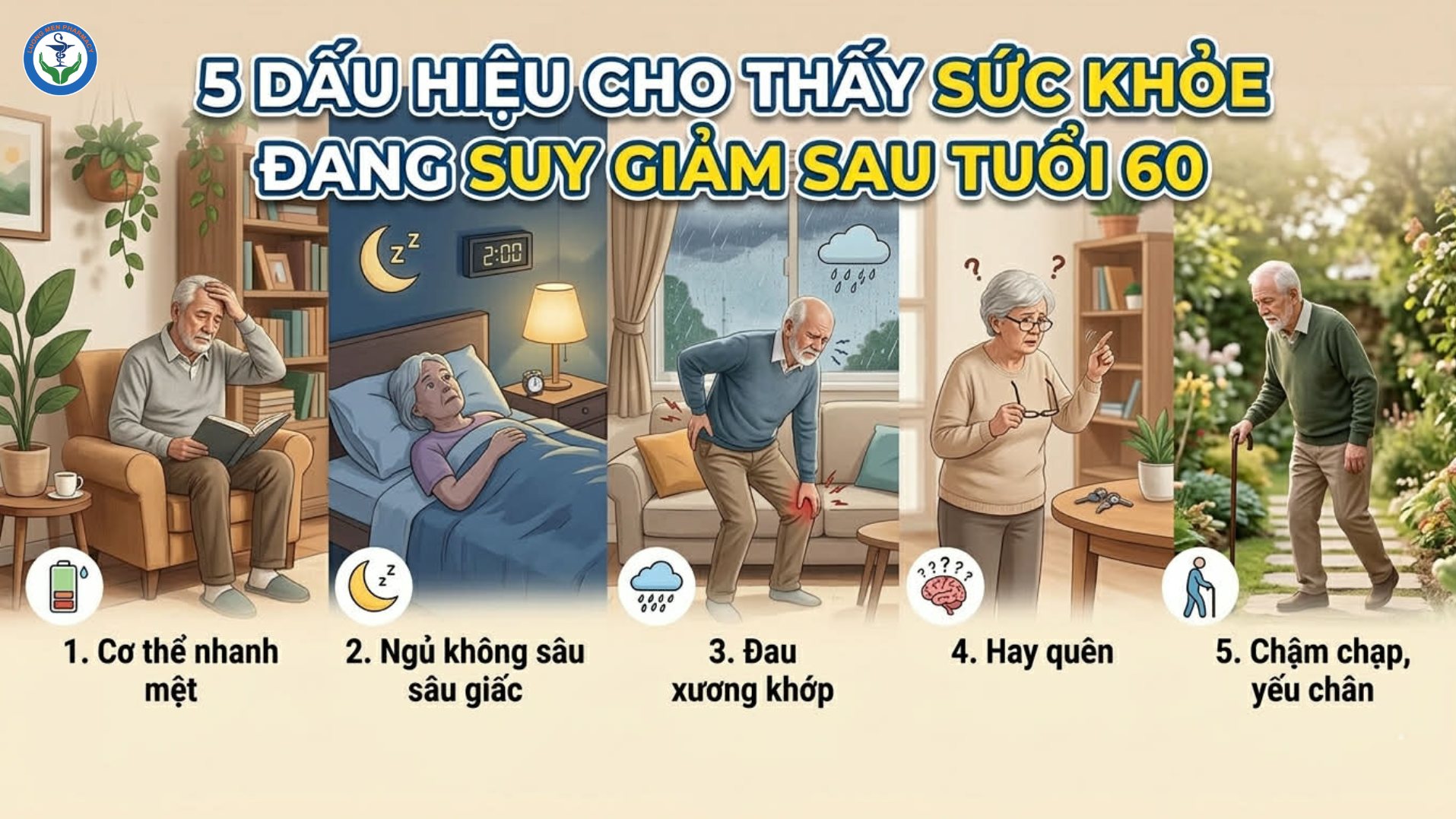 5 Dấu Hiệu Cho Thấy Sức Khỏe Đang Suy Giảm Sau Tuổi 60